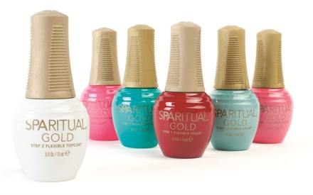 Orly International’s SpaRitual Gold 2 Step Flexible Color System
