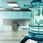 Bioreactor equipment in a modern laboratory used for biological research and microbial fermentation processes supporting agricultural biologicals innovation.