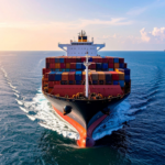 Cargo Ship Sailing on the Ocean. Source: Canva