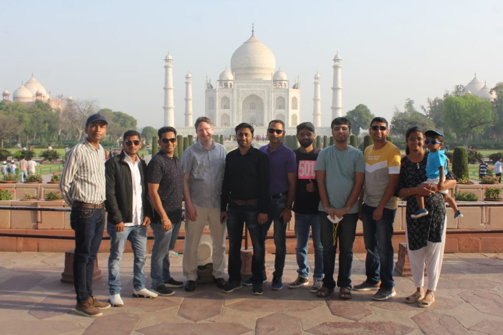Kline’s Technology Team in India enjoying an offsite in Agra – the event even included a stop at the Taj Mahal