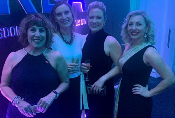 A few Kline colleagues joining Andrianne Philippou, Editor of Lube Magazine, far left, at the United Kingdom Lubricants Association (UKLA) Ltd Gala in London