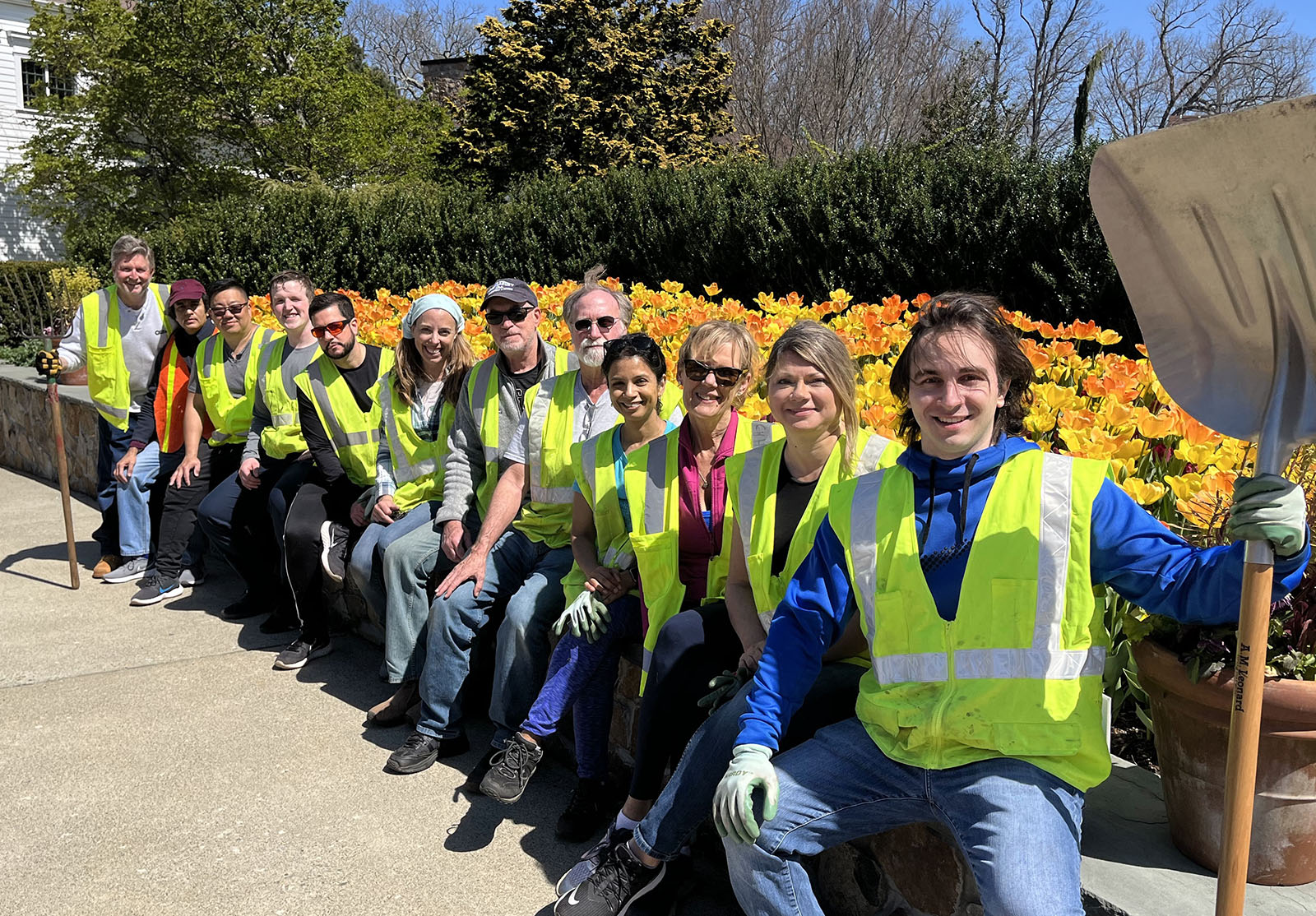 Members of our NJ office volunteering their services at the Frelinghuysen Arboretum in Morristown on Earth Day