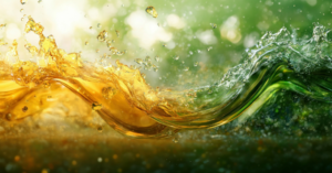 Abstract depiction of used oil being rerefined.