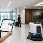 Professional cleaning equipment and smart systems representing janitorial cleaning trends shaping 2026