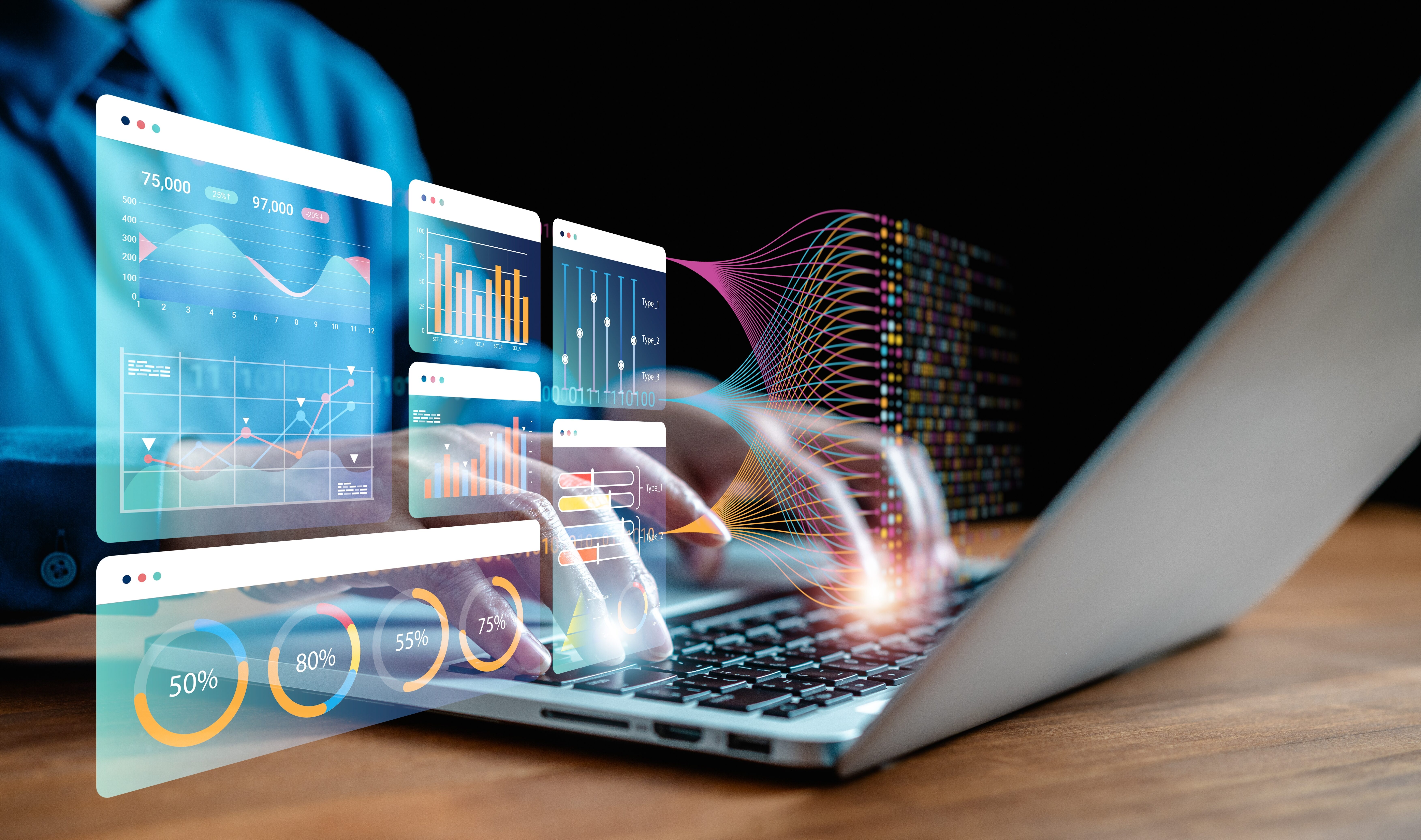Scientist,Working,With,Business,Data,,Finance,,Marketing,Report,,Big,Data