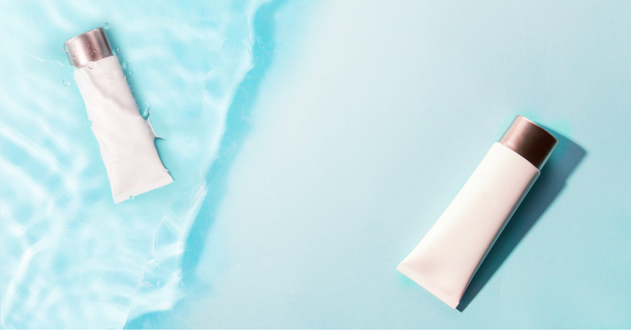 Modern sunscreen and SPF skincare products illustrating sun care market innovation and daily UV protection.